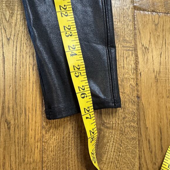 SPANX Faux Leather Leggings Women’s Sz Medium Black High Rise Pants - Picture 5 of 7